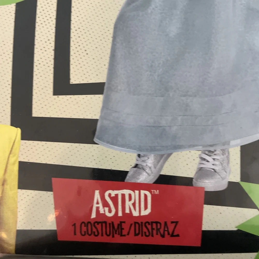 Astrid Costume Beetlejuice Beetlejuice Child Medium Size 8-10 Dress W Att Belt - Picture 3 of 7